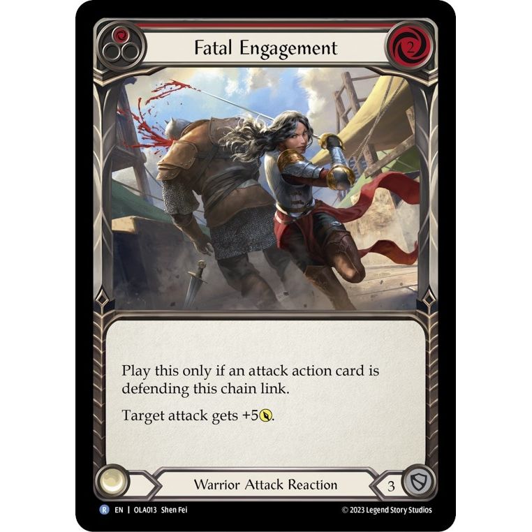 Image for Fatal Engagement (Red) (OLA013) - Flesh and Blood TCG