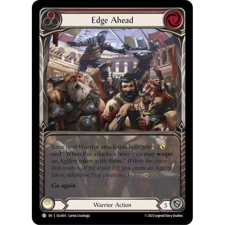 Image for Edge Ahead (Red) (OLA015) - Flesh and Blood TCG