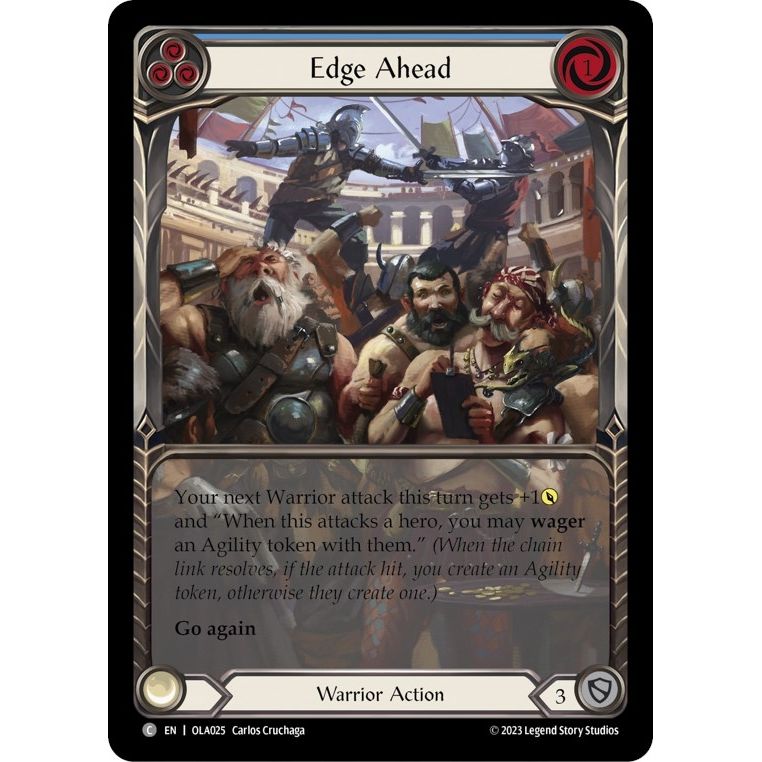 Image for Edge Ahead (Blue) (OLA025) - Flesh and Blood TCG