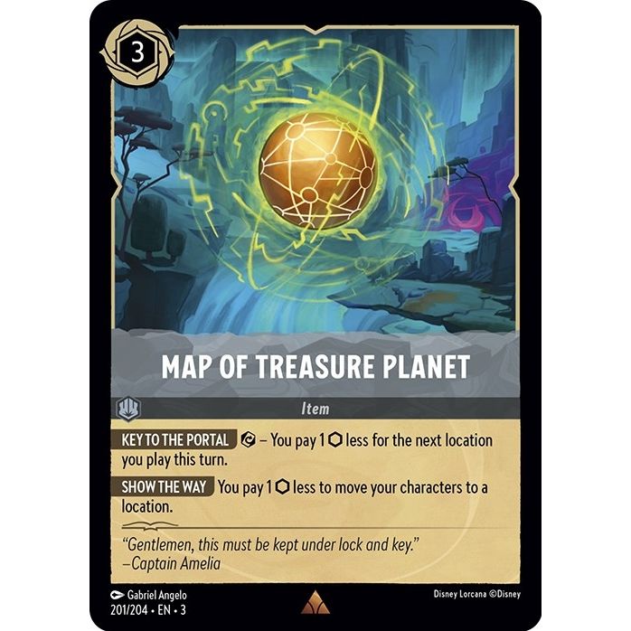 Image for Map of Treasure Planet (201/204) (3) - Disney Lorcana