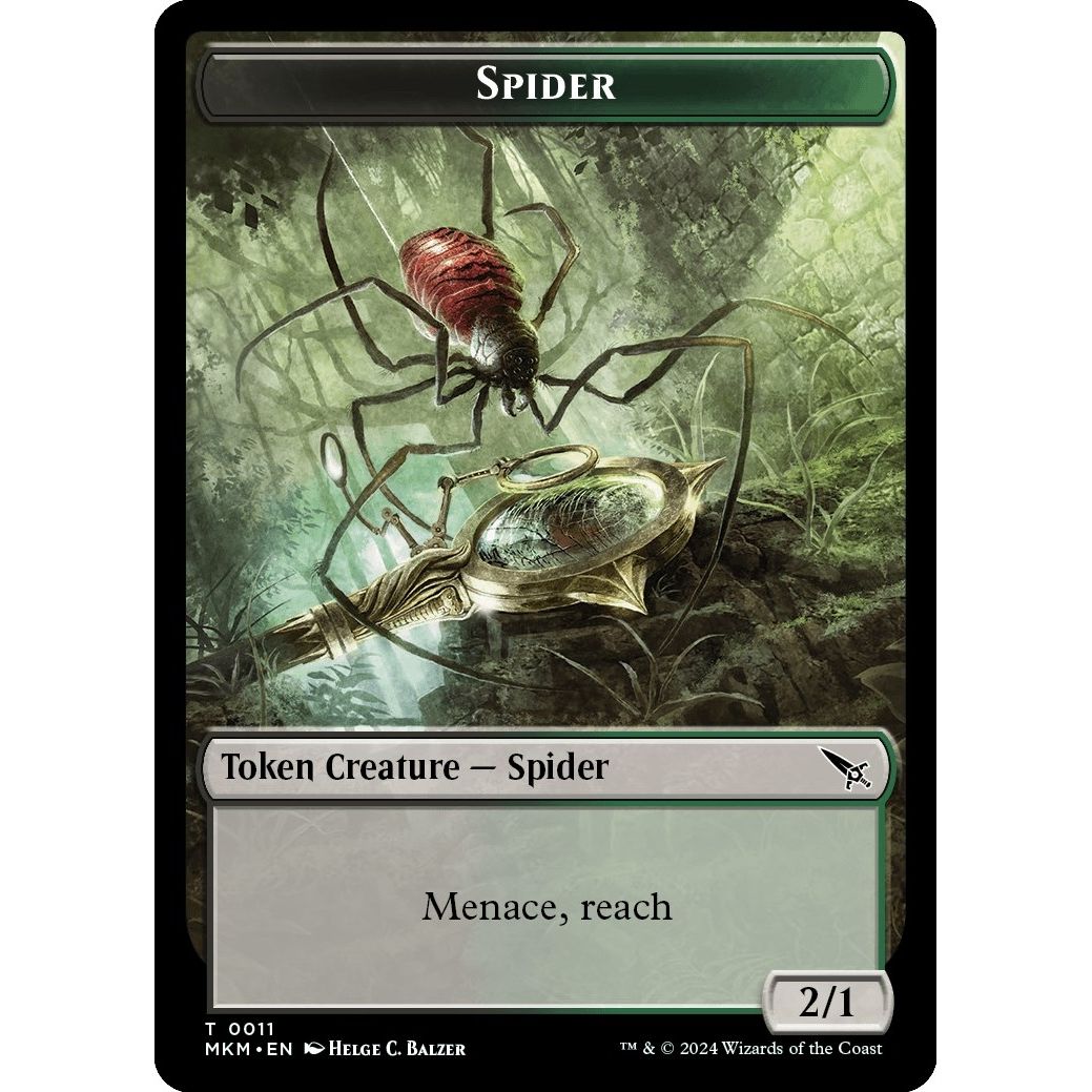 Image for Spider Token (11) (MKM) - Magic: The Gathering