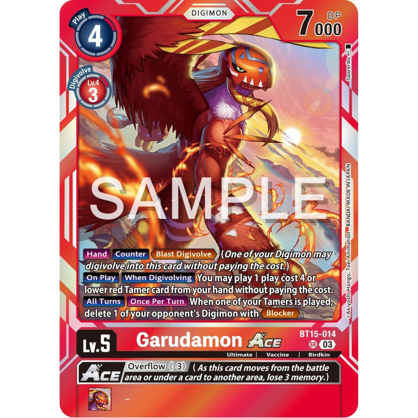 Image for Garudamon ACE (BT15-014 SR) (BT15) - Digimon Card Game