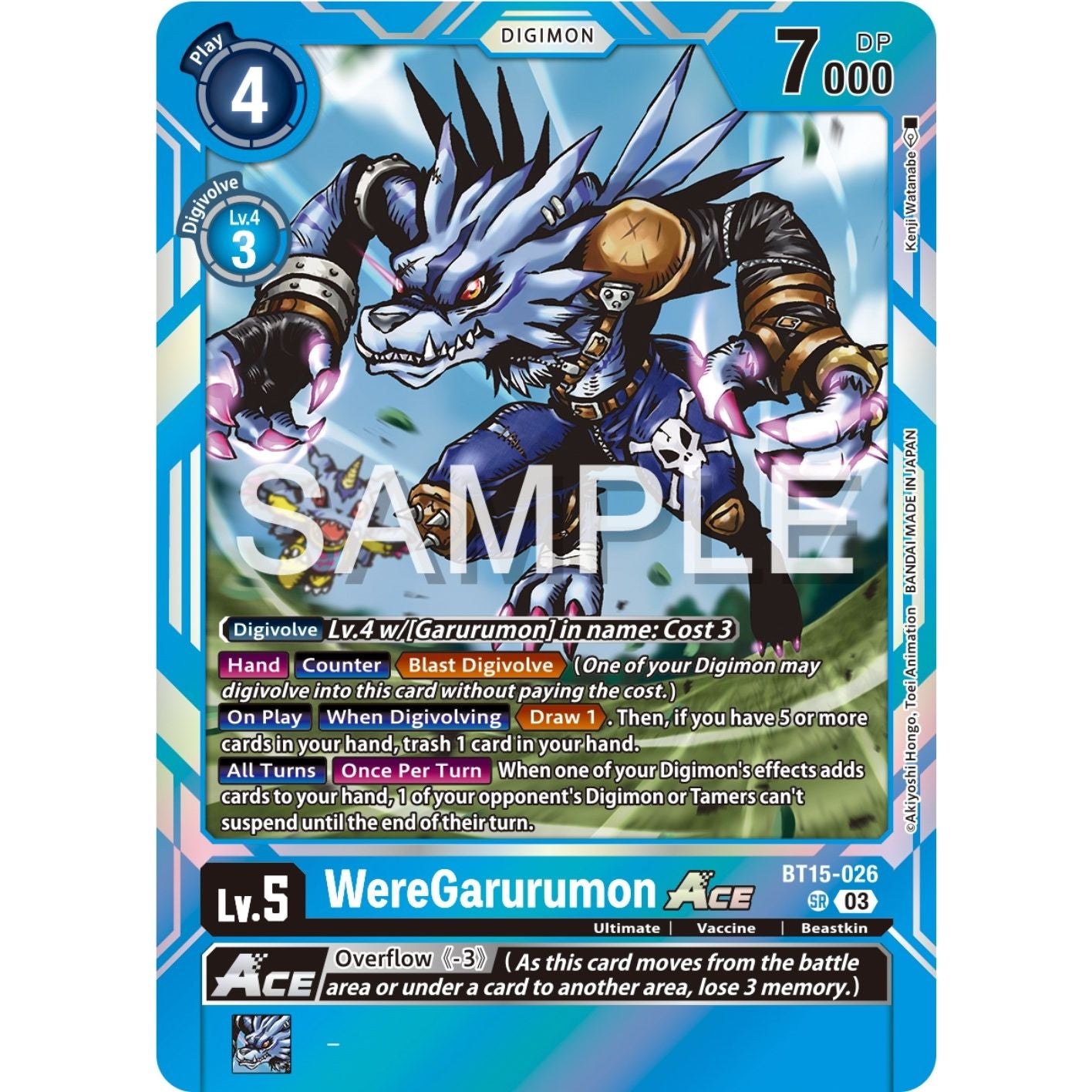 Image for WereGarurumon ACE (BT15-026 SR) (BT15) - Digimon Card Game