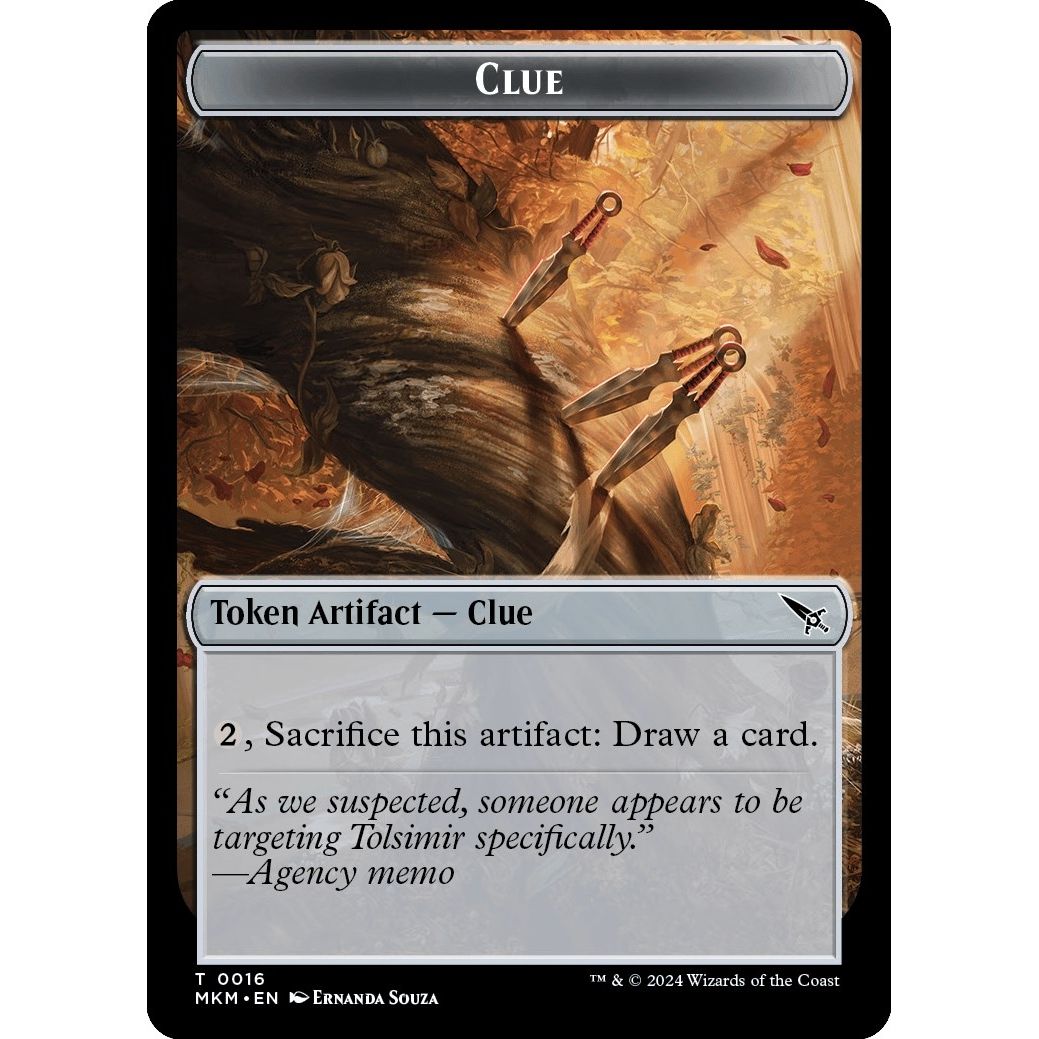 Image for Clue (0016) // A 0043 Double-Sided Token (16 // 43) (MKM) - Magic: The Gathering