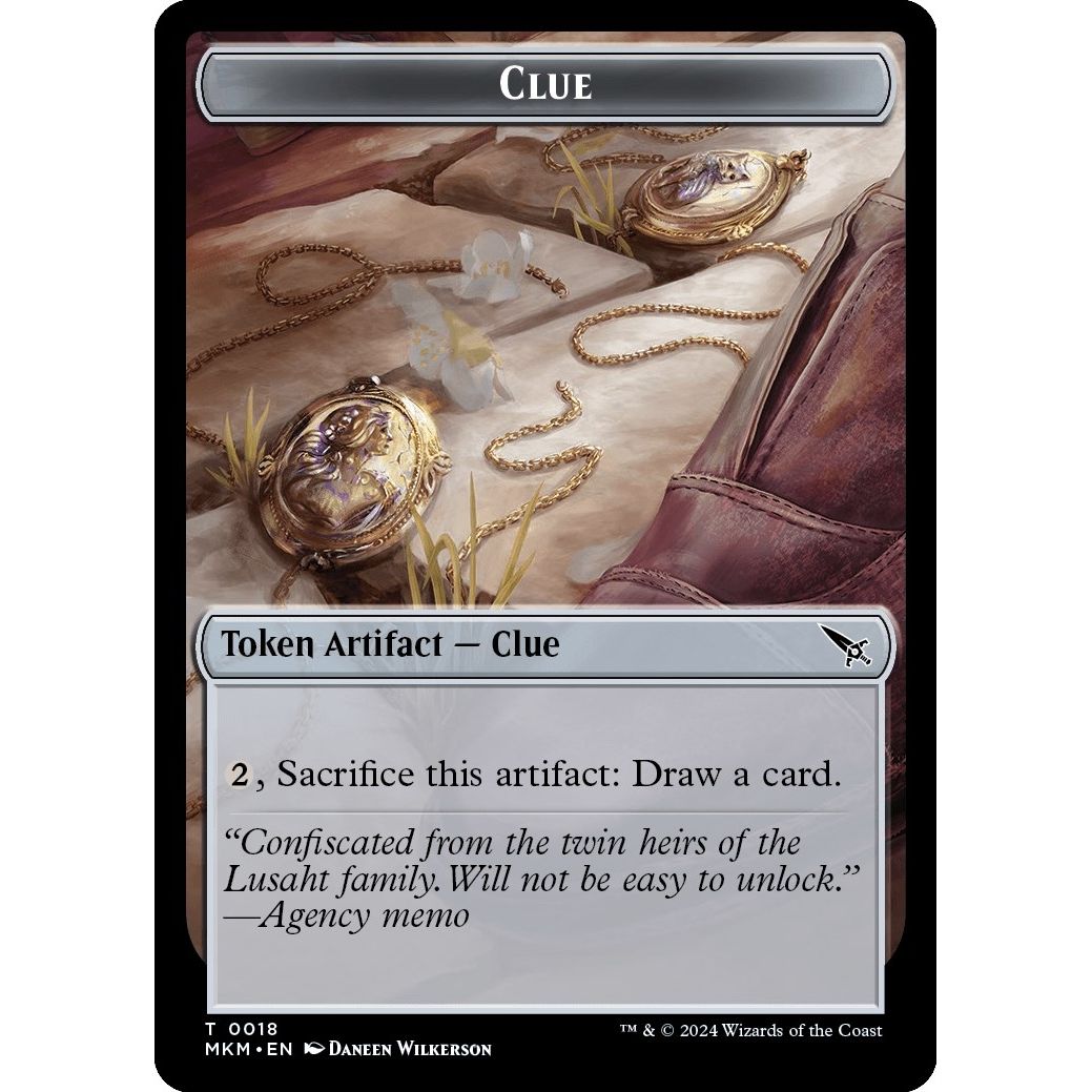 Image for Clue (0018) // A 0045 Double-Sided Token (18 // 45) (MKM) - Magic: The Gathering