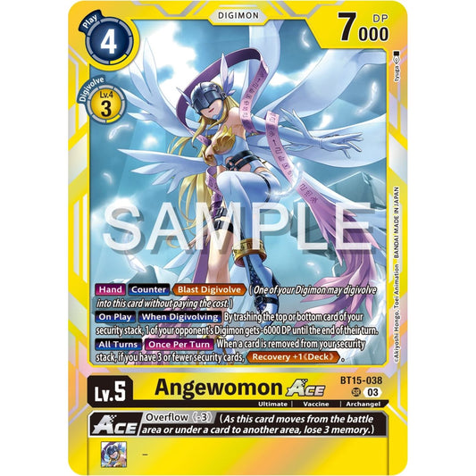 Image for Angewomon ACE (BT15-038 SR) (BT15) - Digimon Card Game