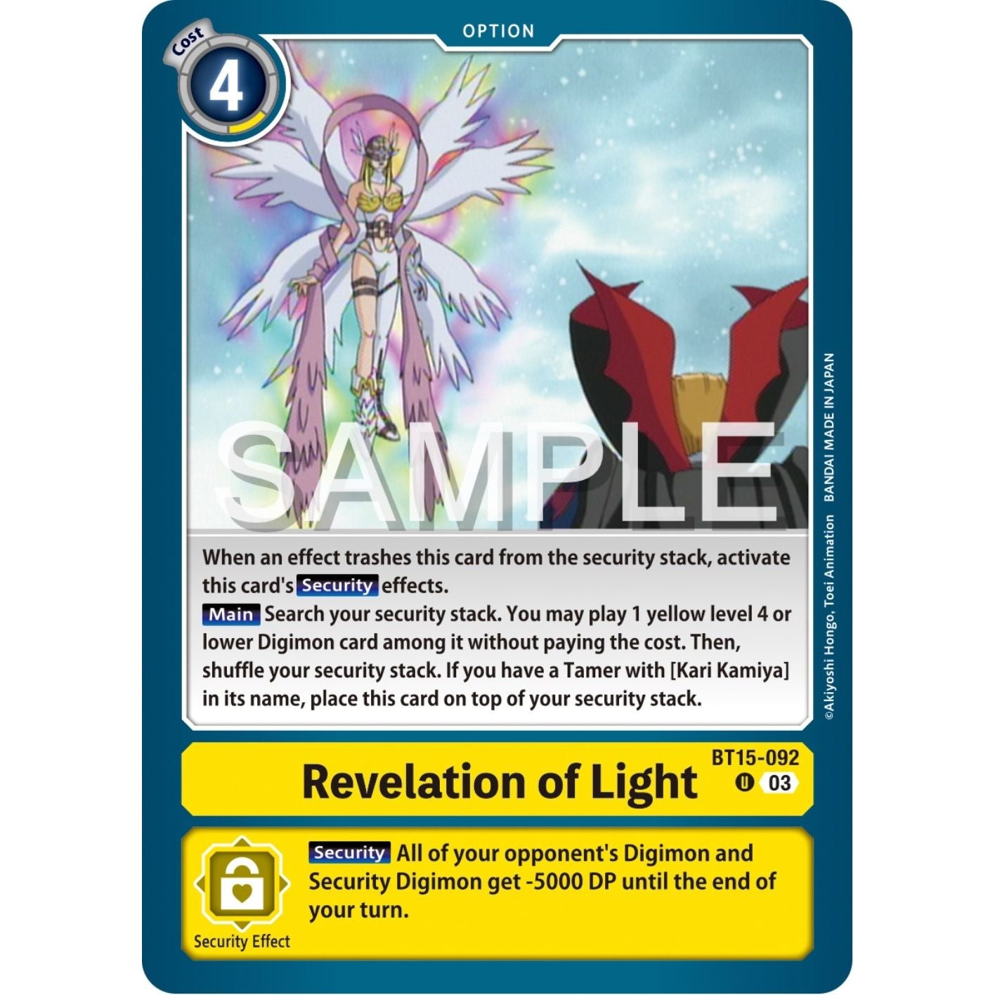 Image for Revelation of Light (BT15-092 U) (BT15) - Digimon Card Game