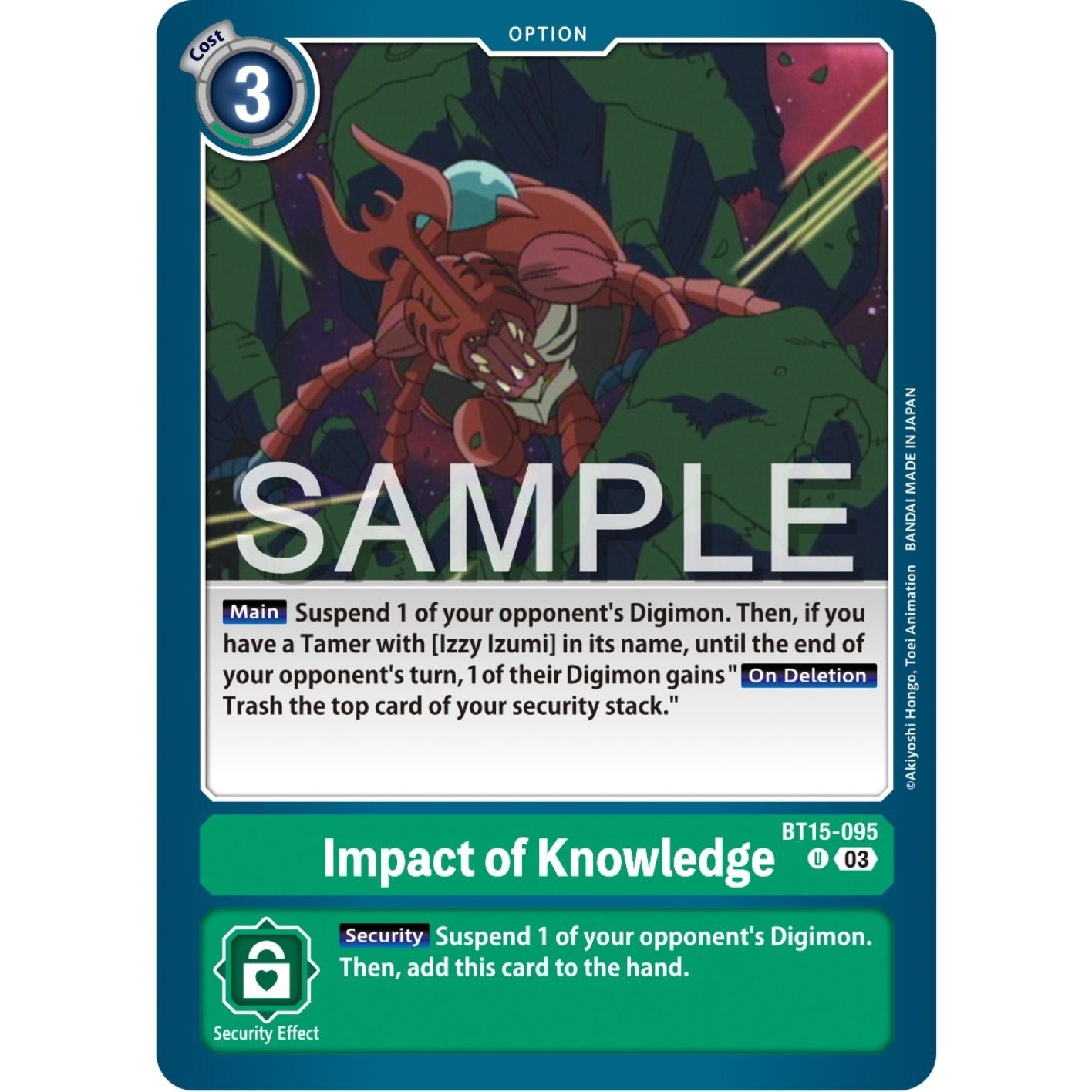 Image for Impact of Knowledge (BT15-095 U) (BT15) - Digimon Card Game