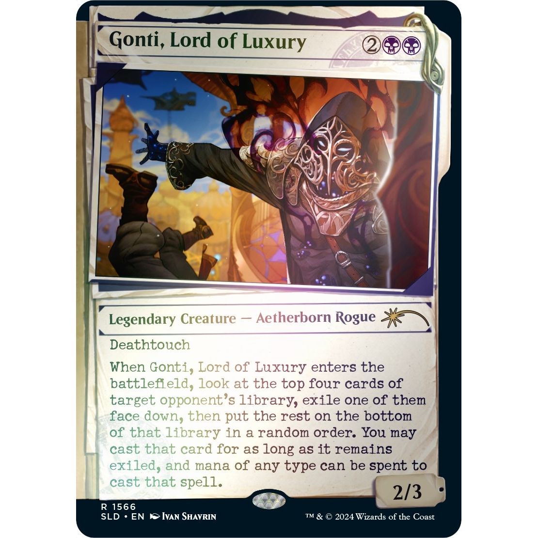 Image for Gonti, Lord of Luxury (Rainbow Foil) (1566) (SLD) - Magic: The Gathering