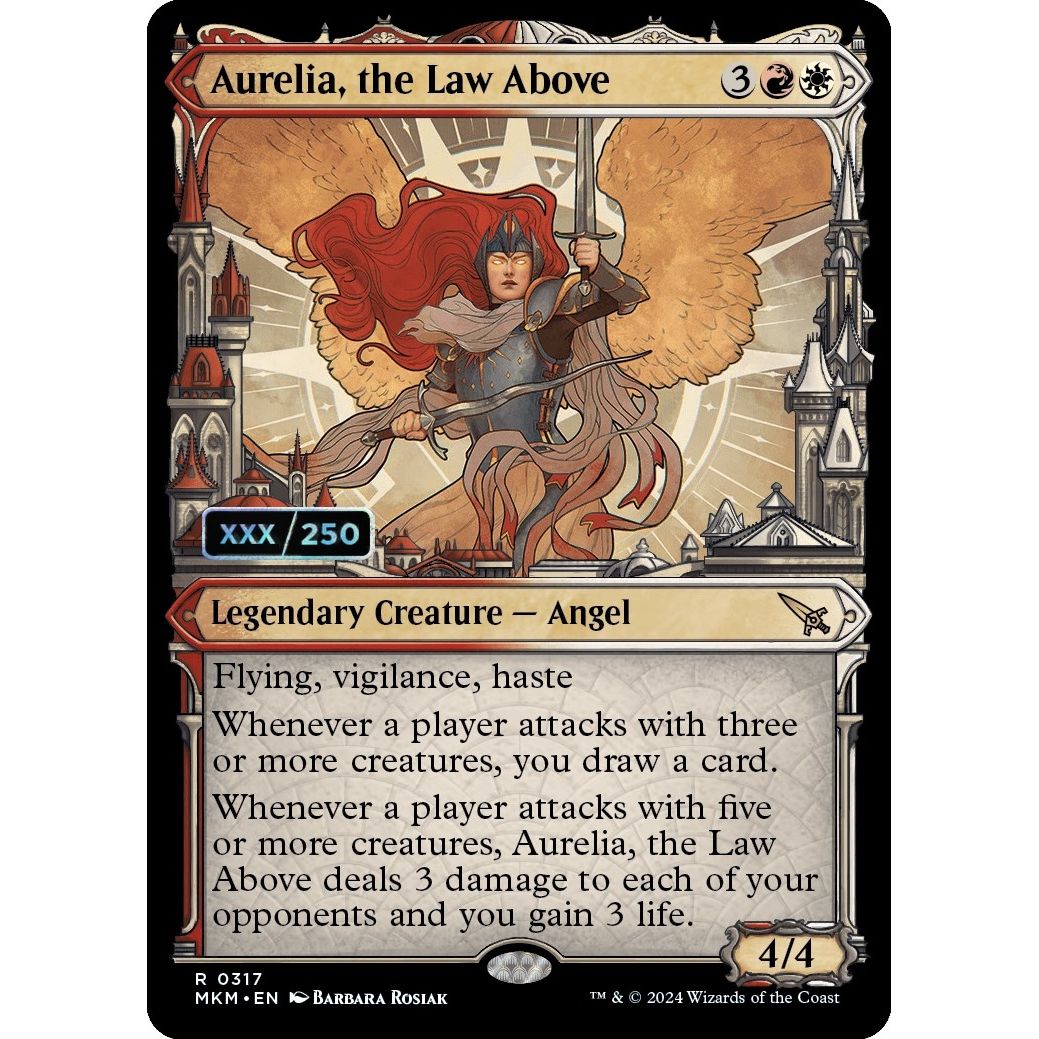 Image for Aurelia, the Law Above (Serial Numbered) (317) (MKM) - Magic: The Gathering