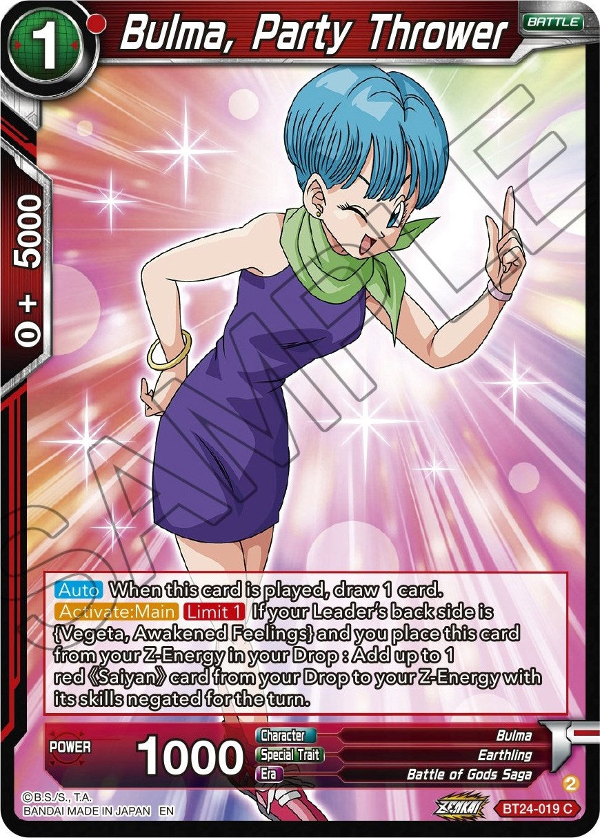 Image for Bulma, Party Thrower (BT24-019) (BT24) - Dragon Ball Super: Masters