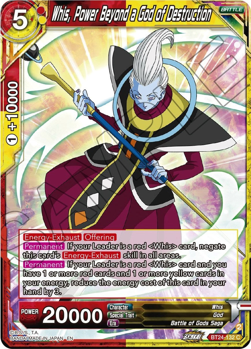 Image for Whis, Power Beyond a God of Destruction (BT24-132) (BT24) - Dragon Ball Super: Masters