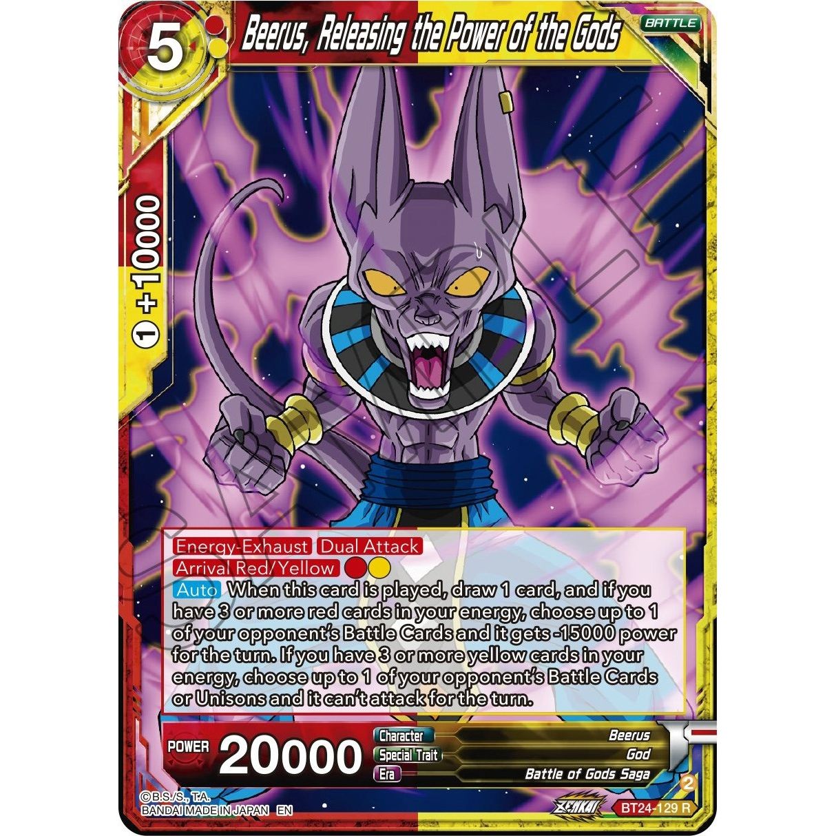 Image for Beerus, Releasing the Power of the Gods (BT24-129) (BT24) - Dragon Ball Super: Masters