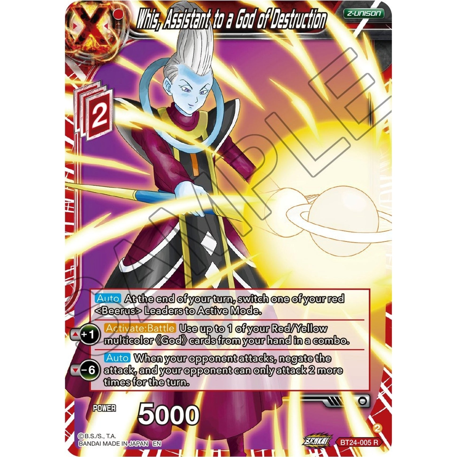 Image for Whis, Assistant to a God of Destruction (BT24-005) (BT24) - Dragon Ball Super: Masters