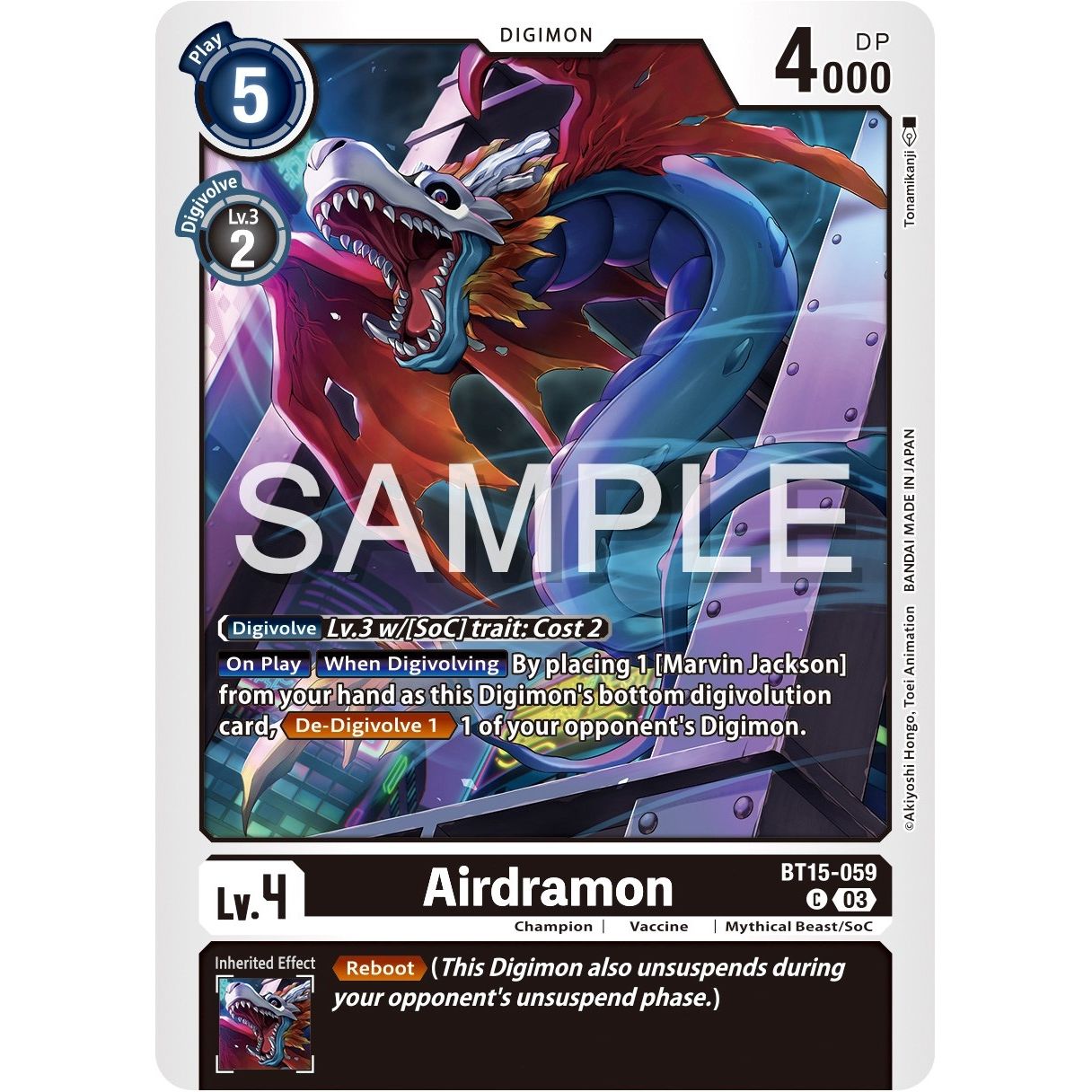 Image for Airdramon (BT15-059 C) (BT15) - Digimon Card Game
