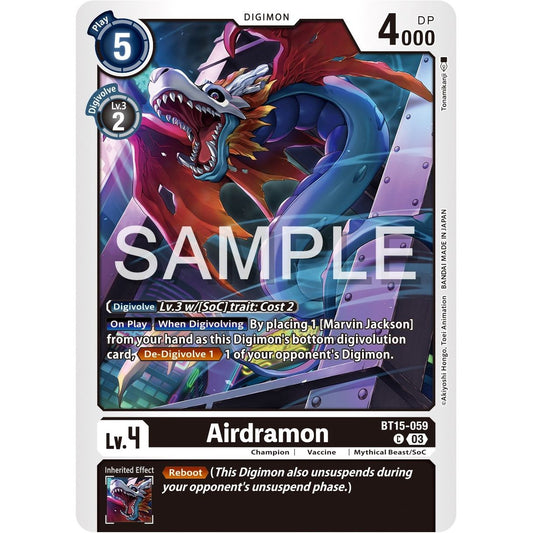 Image for Airdramon (BT15-059 C) (BT15) - Digimon Card Game