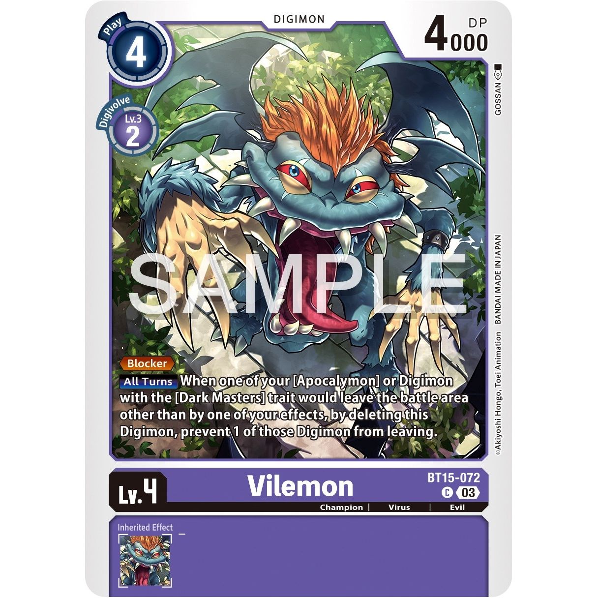 Image for Vilemon (BT15-072 C) (BT15) - Digimon Card Game