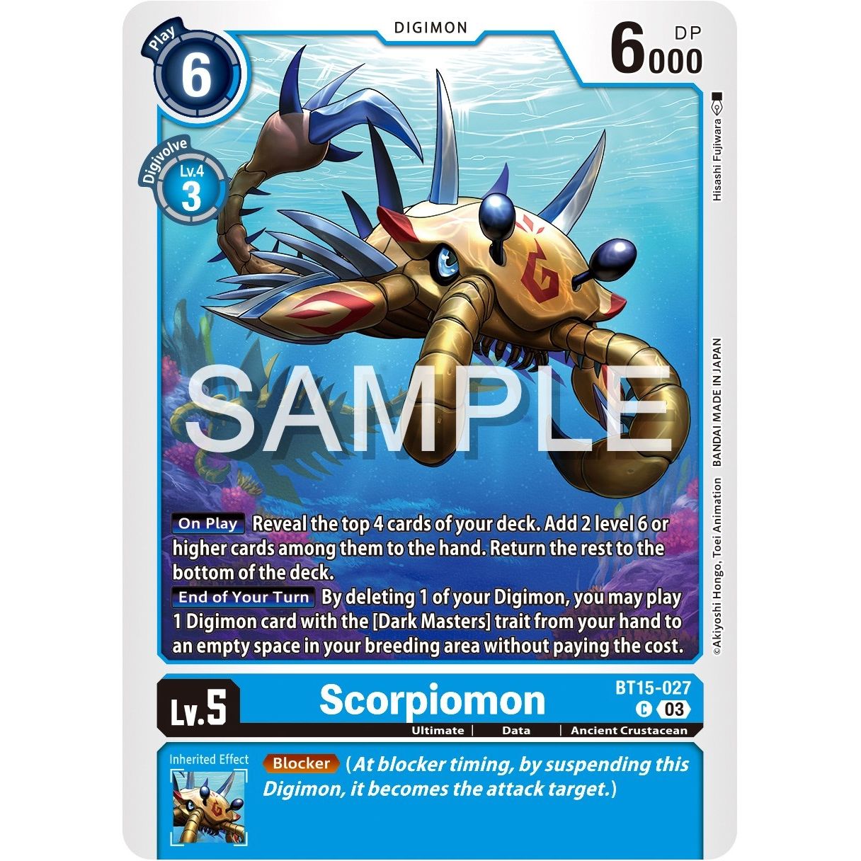 Image for Scorpiomon (BT15-027 C) (BT15) - Digimon Card Game