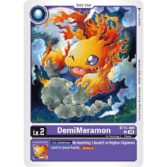 Image for DemiMeramon (BT15-006 U) (BT15) - Digimon Card Game