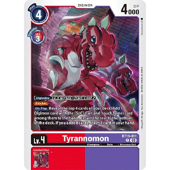 Image for Tyrannomon (BT15-011 C) (BT15) - Digimon Card Game