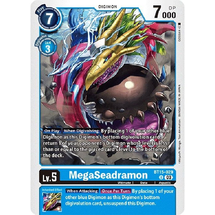 Image for MegaSeadramon (BT15-029 U) (BT15) - Digimon Card Game