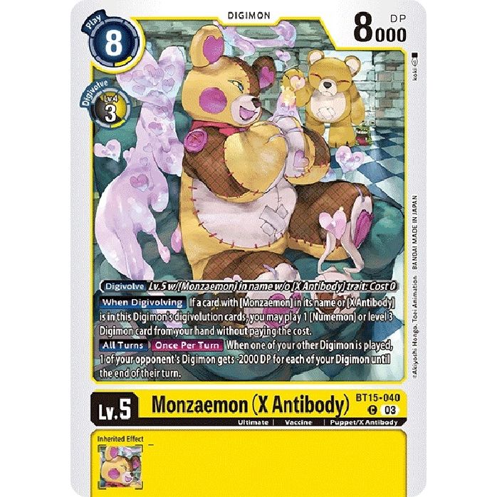 Image for Monzaemon (X Antibody) (BT15-040 C) (BT15) - Digimon Card Game