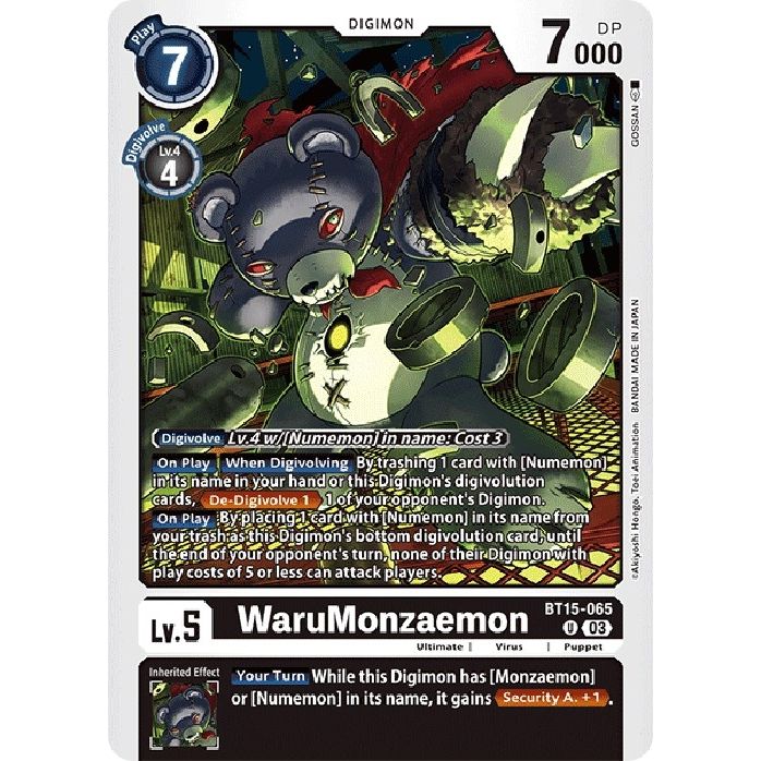 Image for WaruMonzaemon (BT15-065 U) (BT15) - Digimon Card Game