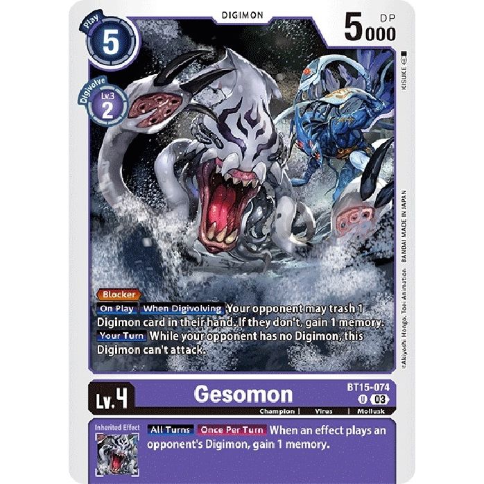 Image for Gesomon (BT15-074 U) (BT15) - Digimon Card Game