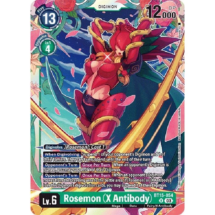 Image for Rosemon (X Antibody) (BT15-054 R) (BT15) - Digimon Card Game