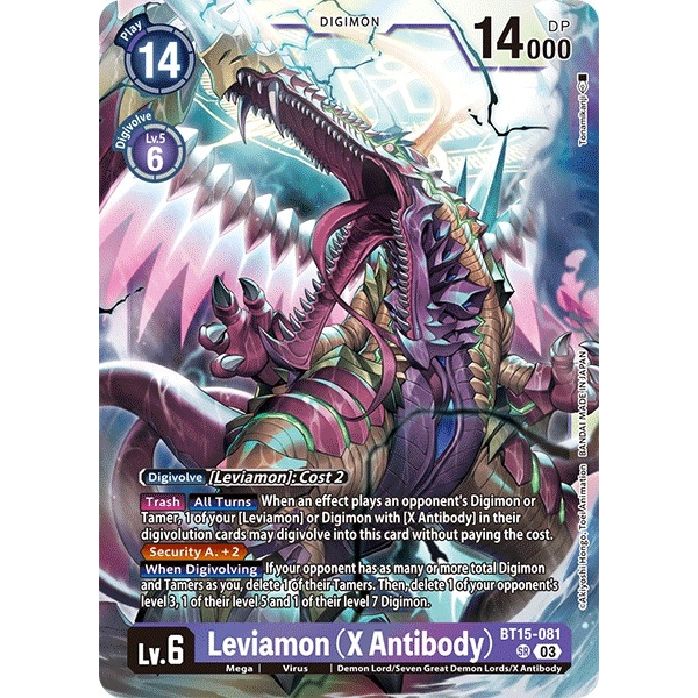 Image for Leviamon (X Antibody) (BT15-081 SR) (BT15) - Digimon Card Game
