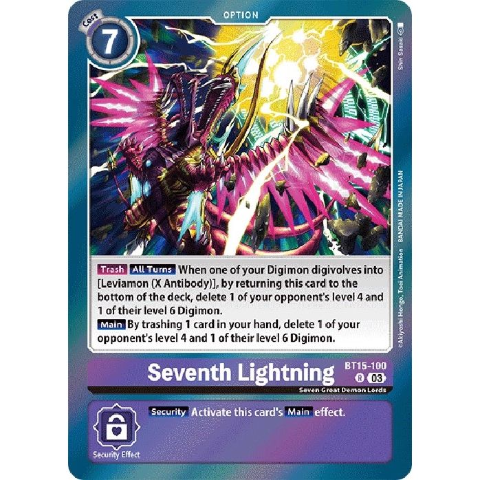 Image for Seventh Lightning (BT15-100 R) (BT15) - Digimon Card Game