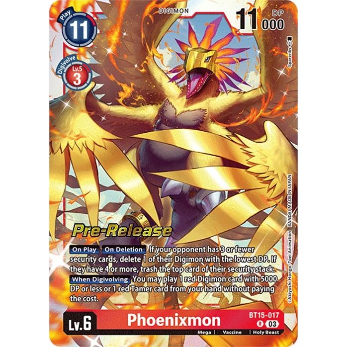 Image for Phoenixmon (BT15-017 R) (BT15_PR) - Digimon Card Game
