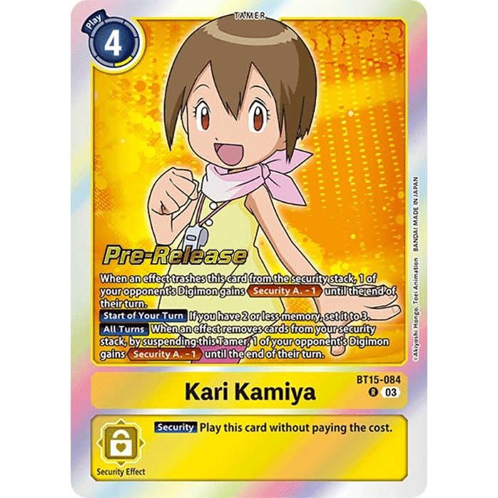 Image for Kari Kamiya (BT15-084 R) (BT15_PR) - Digimon Card Game