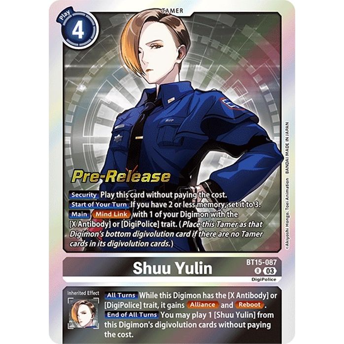 Image for Shuu Yulin (BT15-087 R) (BT15_PR) - Digimon Card Game