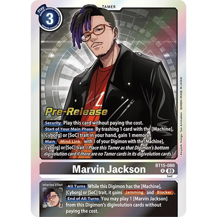 Image for Marvin Jackson (BT15-086 R) (BT15_PR) - Digimon Card Game