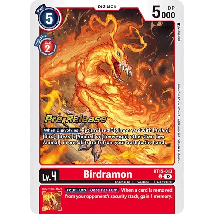 Image for Birdramon (BT15-013 U) (BT15_PR) - Digimon Card Game
