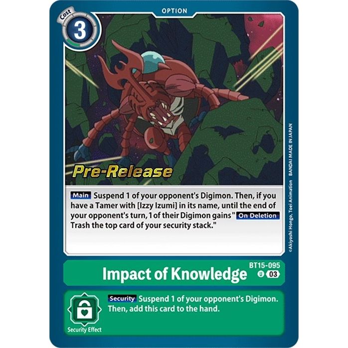 Image for Impact of Knowledge (BT15-095 U) (BT15_PR) - Digimon Card Game
