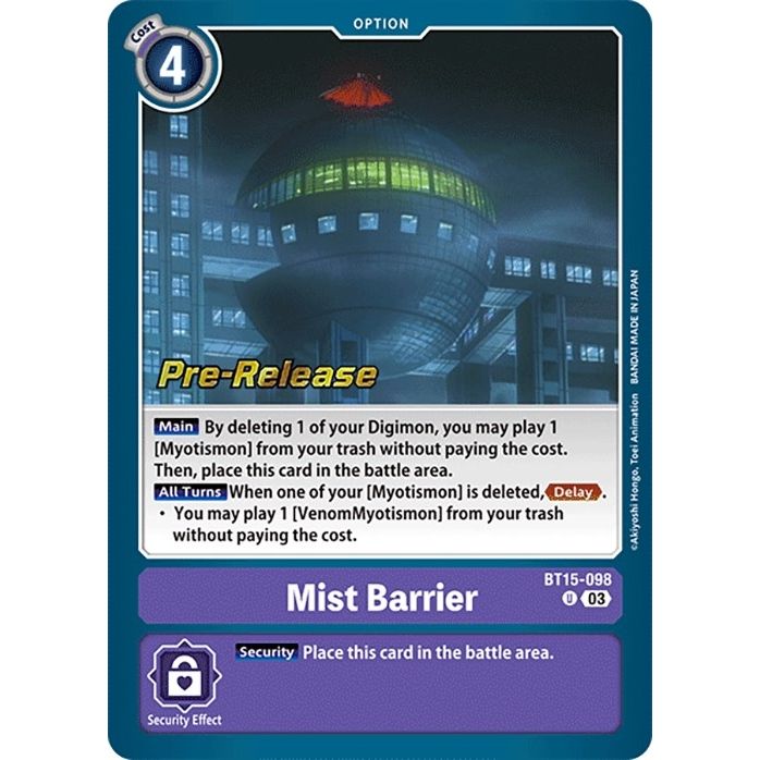 Image for Mist Barrier (BT15-098 U) (BT15_PR) - Digimon Card Game