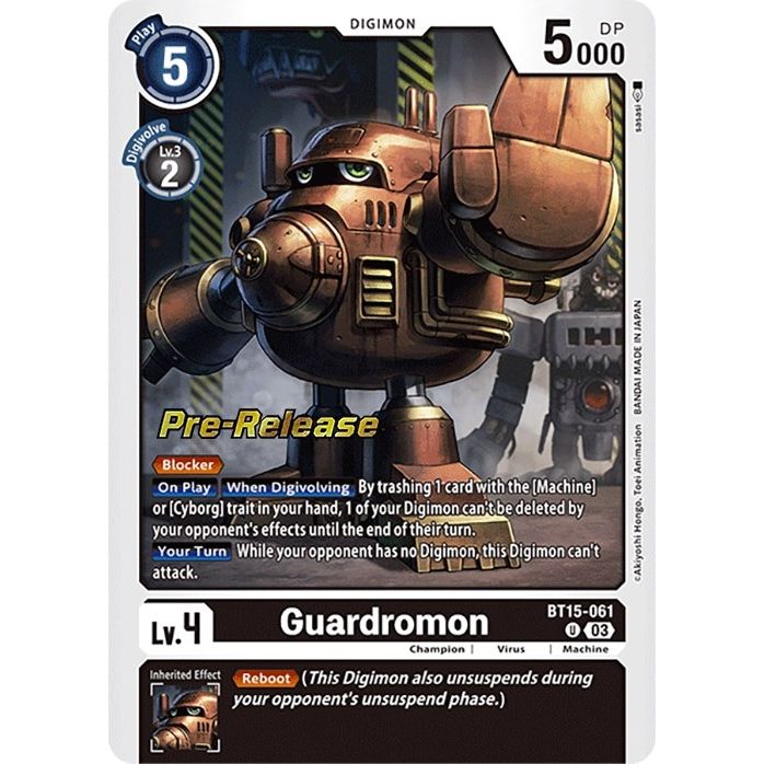 Image for Guardromon (BT15-061 U) (BT15_PR) - Digimon Card Game