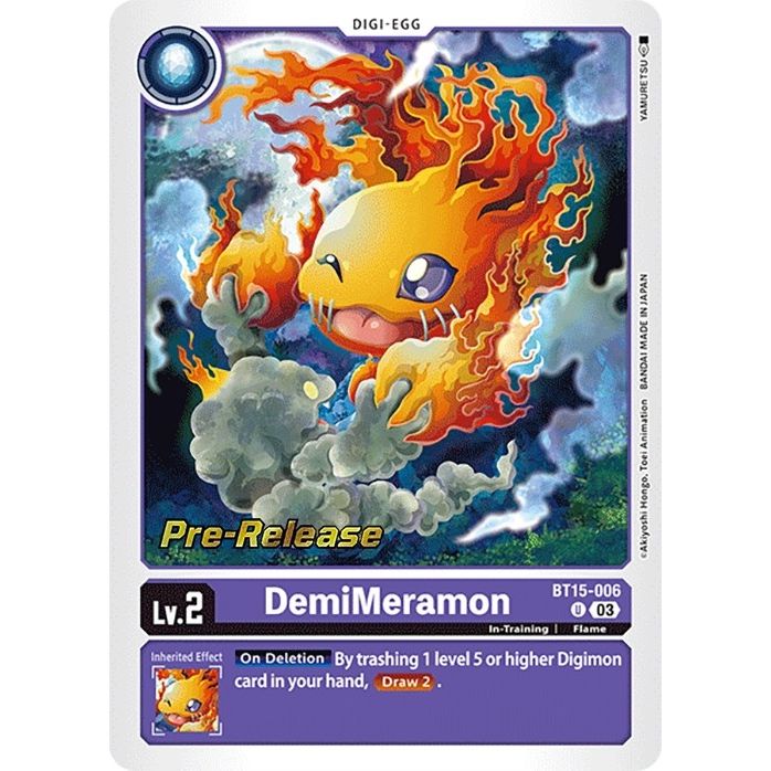 Image for DemiMeramon (BT15-006 U) (BT15_PR) - Digimon Card Game