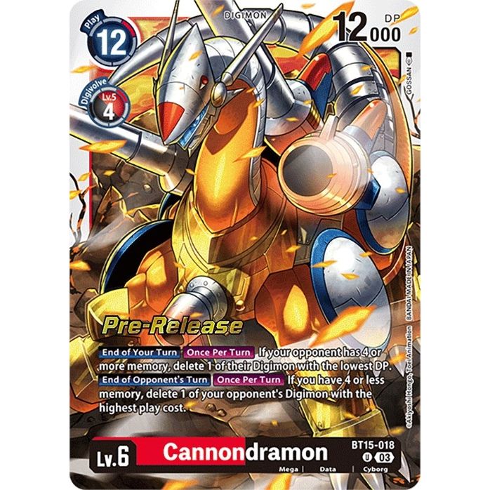 Image for Cannondramon (BT15-018 U) (BT15_PR) - Digimon Card Game