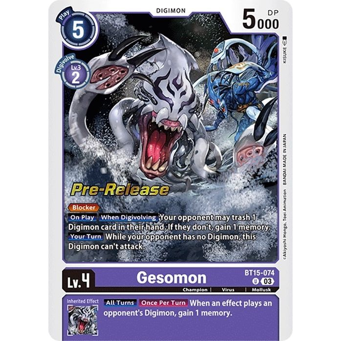 Image for Gesomon (BT15-074 U) (BT15_PR) - Digimon Card Game
