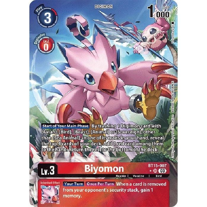 Image for Biyomon (Alternate Art) (BT15-007 SR) (BT15) - Digimon Card Game