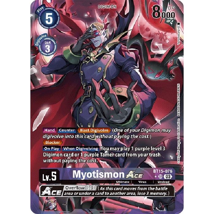 Image for Myotismon ACE (Alternate Art) (BT15-076 SR) (BT15) - Digimon Card Game