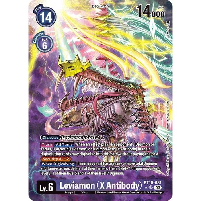 Image for Leviamon (X Antibody) (Alternate Art) (BT15-081 SR) (BT15) - Digimon Card Game