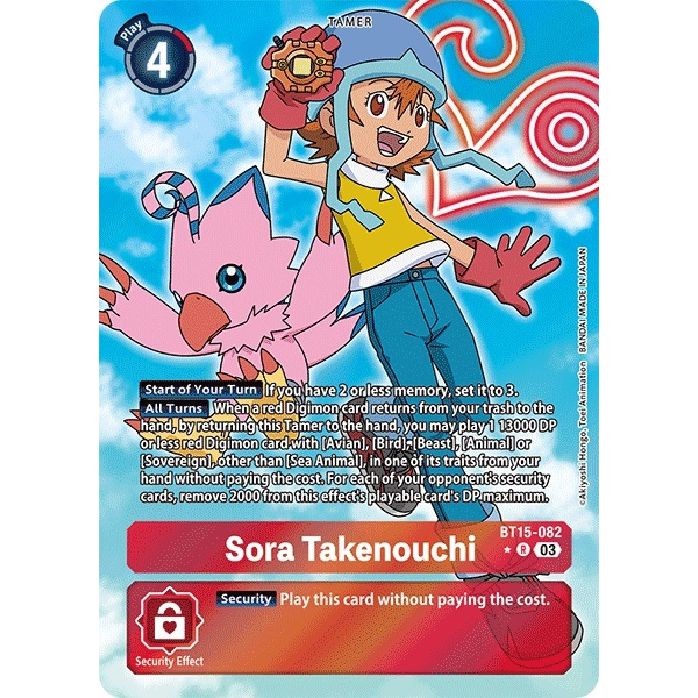 Image for Sora Takenouchi (Alternate Art) (BT15-082 R) (BT15) - Digimon Card Game