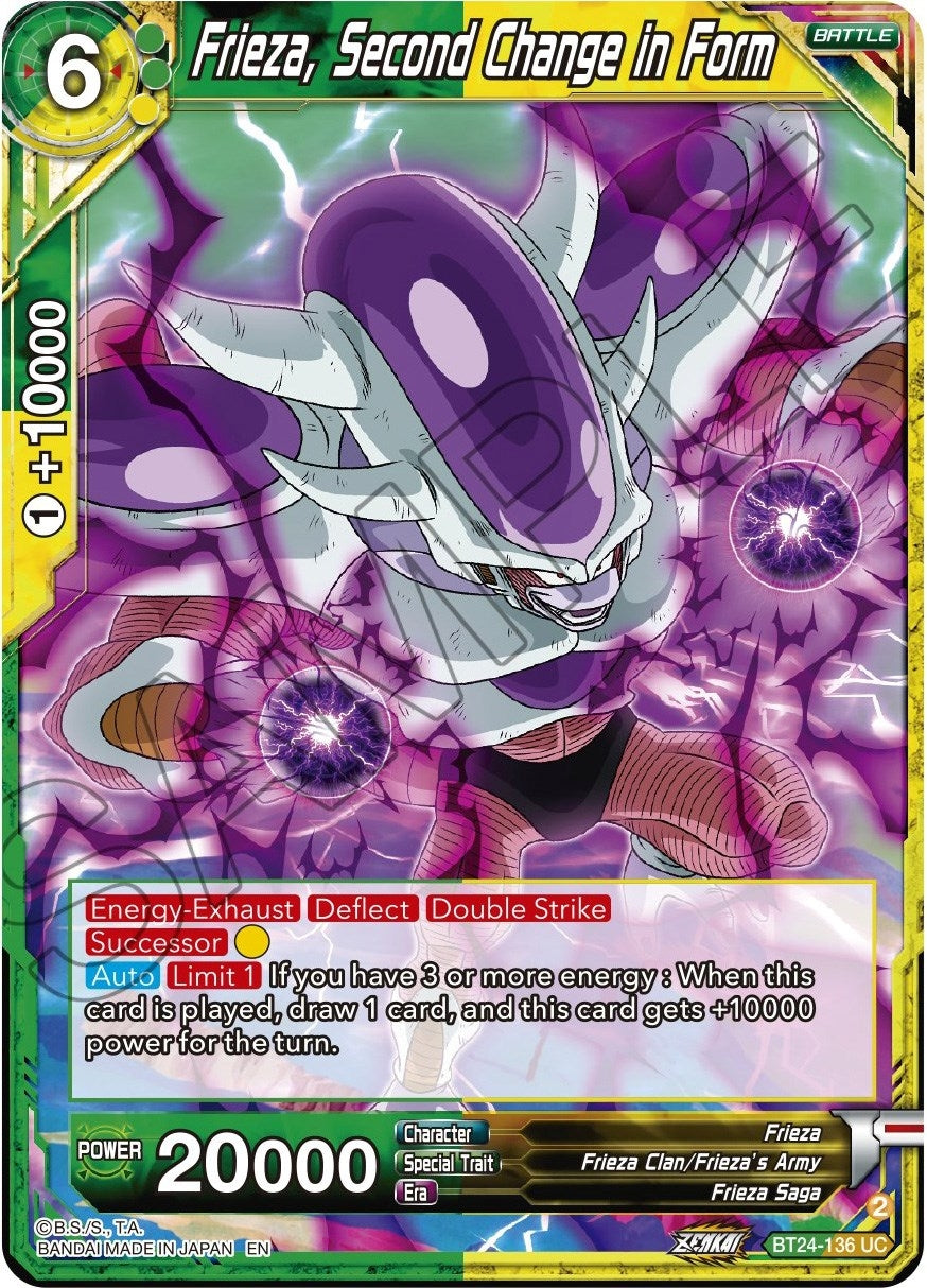 Image for Frieza, Second Change in Form (BT24-136) (BT24) - Dragon Ball Super: Masters