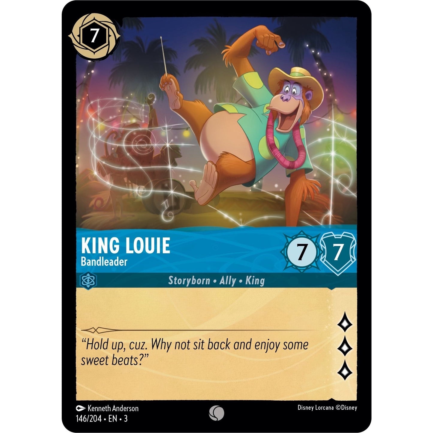 Image for King Louie - Bandleader (146/204) (3) - Disney Lorcana