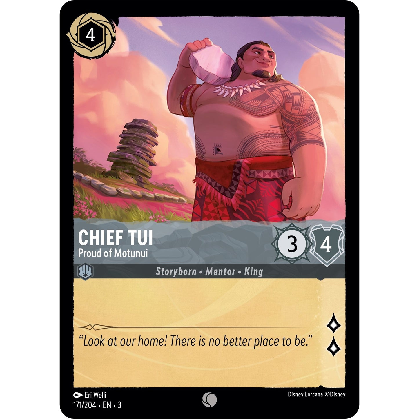 Image for Chief Tui - Proud of Motunui (171/204) (3) - Disney Lorcana