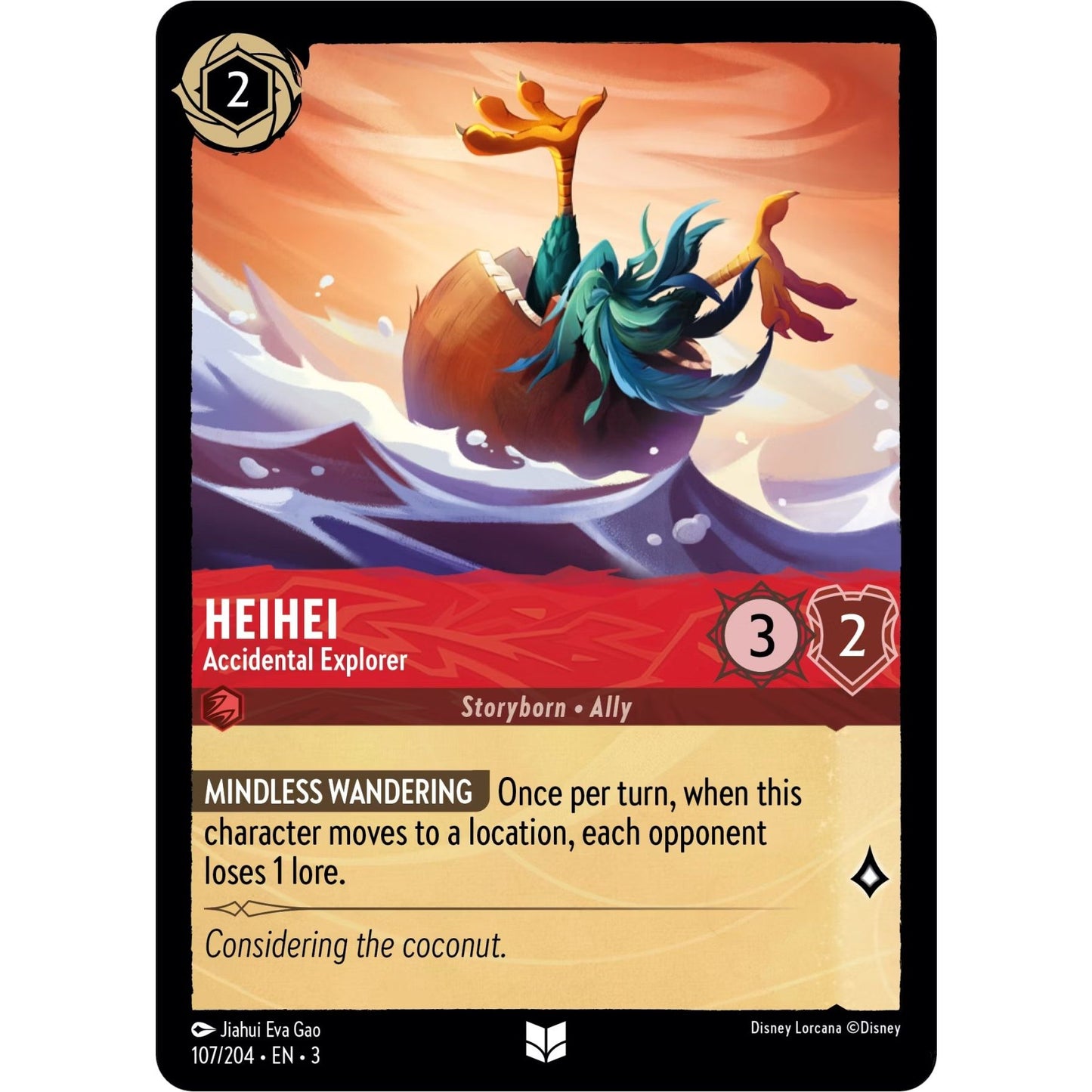 Image for HeiHei - Accidental Explorer (107/204) (3) - Disney Lorcana